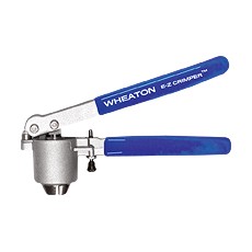 Wheaton - Ez-Crimper - pince à sertir, poignée bleue, 20 mm